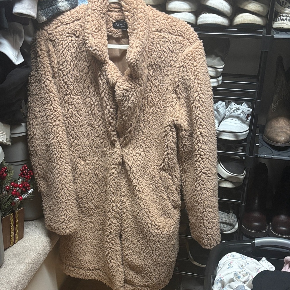 Love Tree Cozy Camel Teddy Jacket